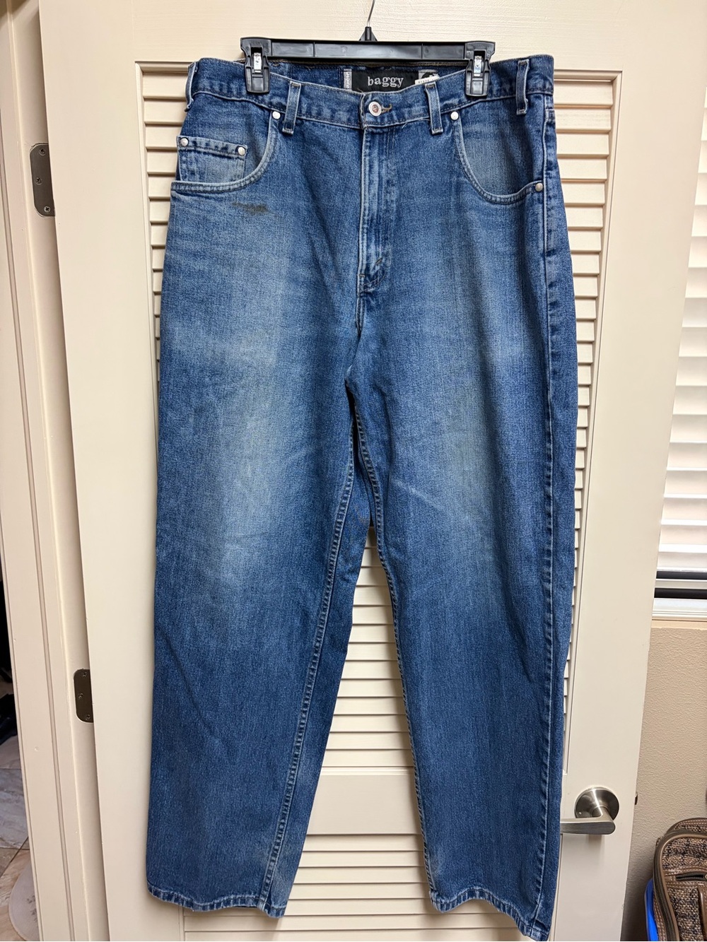 Vintage 90s Levis SilverTab Baggy Jeans 36x34 USA Blue Wide Leg Skate Denim '99